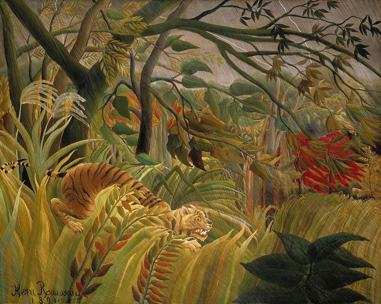 Surprised!, 1891 by Henri Rousseau